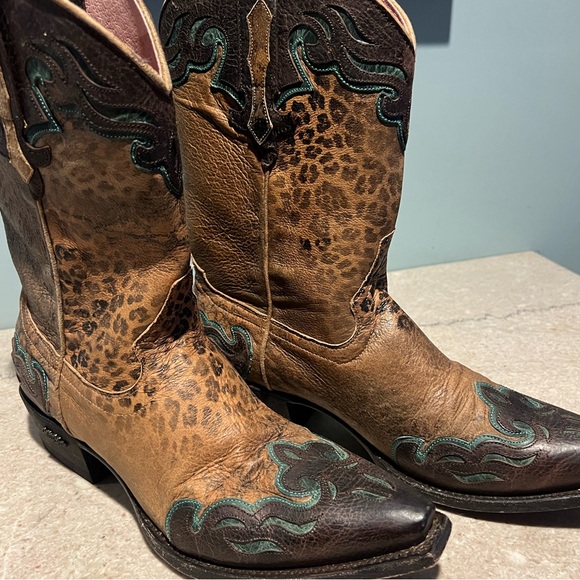 Miss Macie Leopard Cowgirl Boots - Sz. 10 - Picture 4 of 16